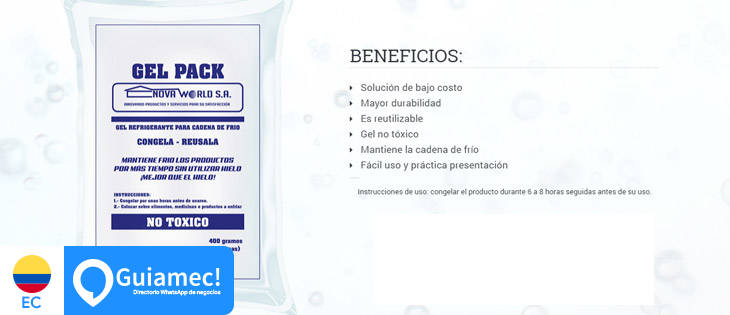 gel pack refrigerante ecuador